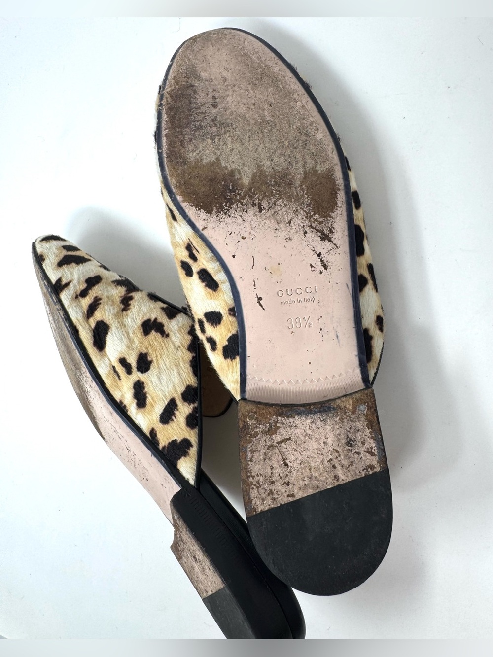 Gucci Princetown Horsebit Mules - Leopard Calf
Hair - Size 38.5 IT - Picture 12 of 15